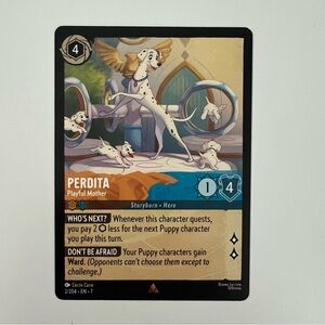 RARE Perdita Playful Mother Lorcana Trading Card Game Archazias Island